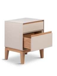 Heal's Lars Bedside Table Cashmere And Oak in White, Size 40x35x52 - thumbnail 5