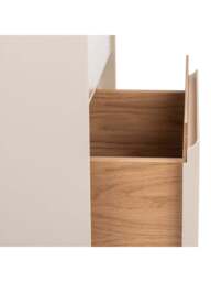 Heal's Lars Bedside Table Cashmere And Oak in White, Size 40x35x52 - thumbnail 3