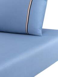 BOSS Home B Linea Fitted Sheet Blue Horizon in Blue - Horizon, Size Single