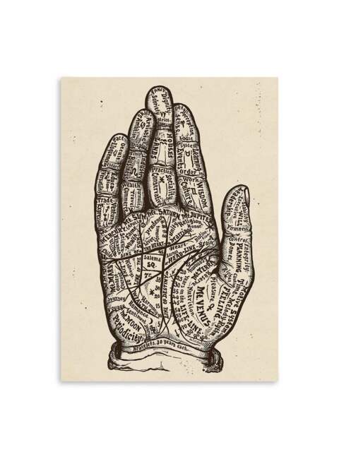 You Be Are Map Of The Hand, Paper, Size 20x28in