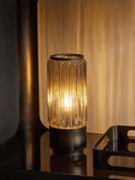Libra Interiors Eleanor Glass Table Uplighter Large in brown - thumbnail 3