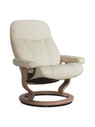 Barker and Stonehouse Consul Medium Classic Chair And Footstool, Cream in Neutral - thumbnail 3