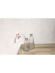 Nkuku Chara Large Hammered Bottle Decorative in Brass - thumbnail 2