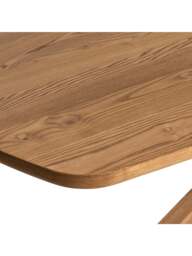 Barker and Stonehouse Bergen Solid Ash Wood Dining Table Seats 6 in Neutral, Size 240cm - thumbnail 3