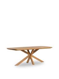 Barker and Stonehouse Bergen Solid Ash Wood Dining Table Seats 6 in Neutral, Size 240cm
