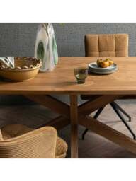 Barker and Stonehouse Bergen Solid Ash Wood Dining Table Seats 6 in Neutral, Size 240cm - thumbnail 2