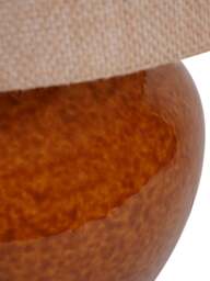 Libra Interiors Aubrey Terracotta Ceramic Lamp With Hessian Shade Large E27 60W in Brown, Wood/Metal - thumbnail 3