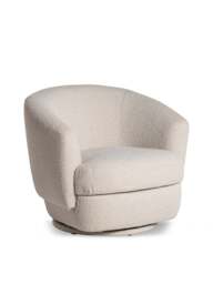 Barker and Stonehouse Arman Boucle Swivel Armchair in Neutral