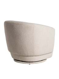 Barker and Stonehouse Arman Boucle Swivel Armchair in Neutral - thumbnail 3