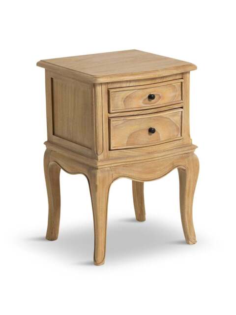 Barker and Stonehouse Cecile Light Wooden French Style 2 Drawer Bedside Ta in Neutral - image 1