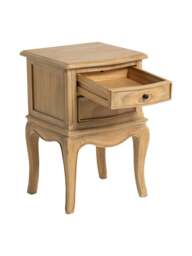Barker and Stonehouse Cecile Light Wooden French Style 2 Drawer Bedside Ta in Neutral - thumbnail 4
