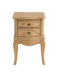 Barker and Stonehouse Cecile Light Wooden French Style 2 Drawer Bedside Ta in Neutral - thumbnail 3