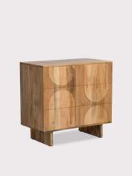 Barker and Stonehouse Zuberi Mango Wood 3 Drawer Chest Of Drawers in Neutral - thumbnail 4