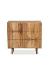 Barker and Stonehouse Zuberi Mango Wood 3 Drawer Chest Of Drawers in Neutral - thumbnail 1