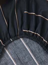 BOSS Home Bray Fitted Sheet Black in Black - Ebony, Cotton, Size King - thumbnail 3