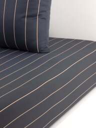 BOSS Home Bray Fitted Sheet Black in Black - Ebony, Cotton, Size King - thumbnail 2