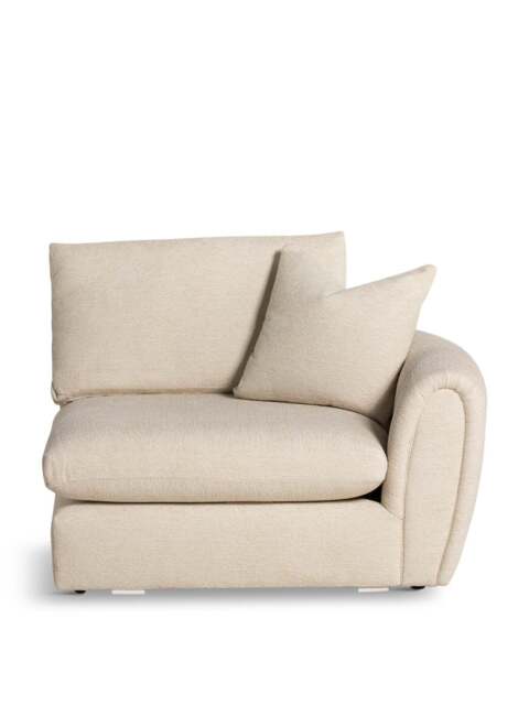 Barker and Stonehouse Damaris Fabric Modular 1 Seat Sofa Unit With Right A in Neutral - image 1