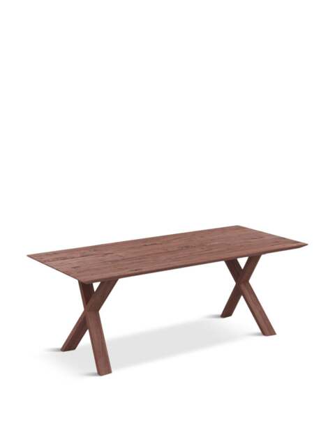 Heal's Oslo Table Walnut Straight Edge in Brown, Size 200x100x76