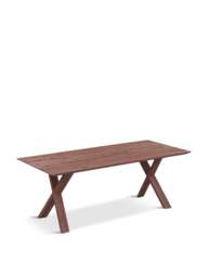 Heal's Oslo Table Walnut Straight Edge in Brown, Size 200x100x76