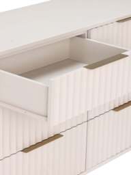 Barker and Stonehouse Lucia 6 Drawer Wide Chest in White Mahogany - thumbnail 4