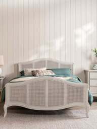 Barker and Stonehouse Calista Off Wooden High End Super King Bed Frame in White - thumbnail 2