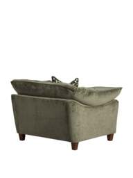 Barker and Stonehouse Orion Fabric Fabric Snuggle Chair in Green, Size 2 Seater - thumbnail 5