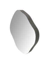 Libra Interiors Organic Metal Framed Mirror Oak Wood Finish Medium in Brown, Size 80x78x6 - thumbnail 2