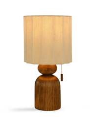 Heal's Armitage Table Lamp Walnut in Dark Wood, Linen - thumbnail 1