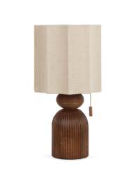 Heal's Armitage Table Lamp Walnut in Dark Wood, Linen - thumbnail 3