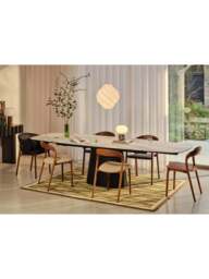 Heal's Lucca Calacatta Ceramic Extendable Dining Table 200–300Cm in White, Size L200 - 300 - thumbnail 2