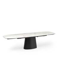 Heal's Lucca Calacatta Ceramic Extendable Dining Table 200–300Cm in White, Size L200 - 300 - thumbnail 3
