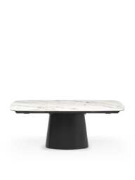 Heal's Lucca Calacatta Ceramic Extendable Dining Table 200–300Cm in White, Size L200 - 300 - thumbnail 1