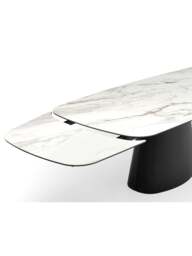 Heal's Lucca Calacatta Ceramic Extendable Dining Table 200–300Cm in White, Size L200 - 300 - thumbnail 4