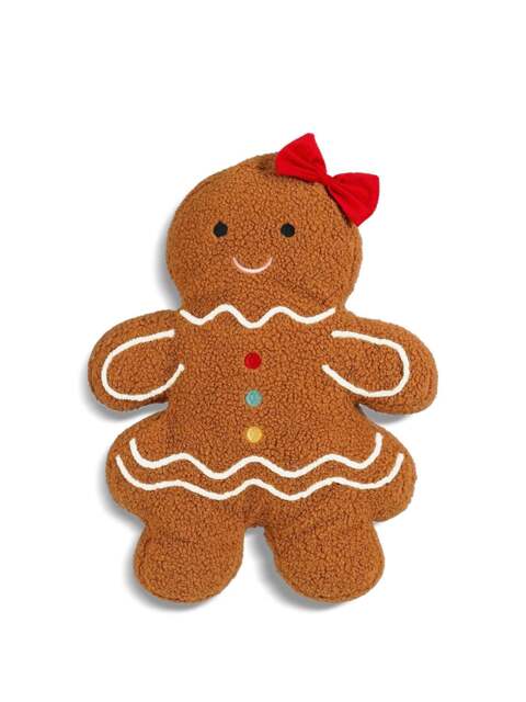 Cushion Gingerbread For Christmas Decoration in Brown