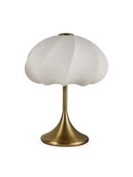 Heal's Malmo Touch Table Lamp Brass in White