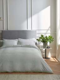 Bedeck of Belfast Fine Linens Ravello Sateen Duvet Cover Set in Silver, Cotton, Size Double