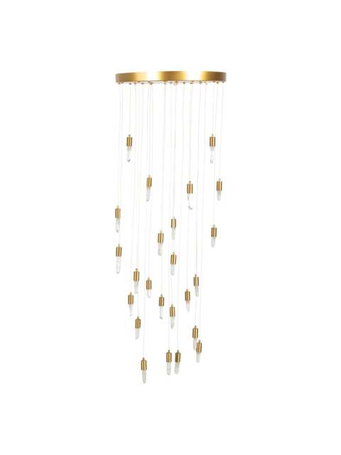 Heal's Rock Crystal Led Chandelier Brushed in Gold, Size 50x50x50 - image 1