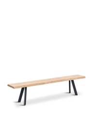 Heal's Madrid Bench White Oak Straight Edge in Brown, Size 200x35x45