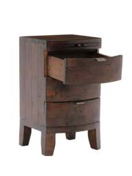 Barker and Stonehouse Navajos Reclaimed Wood 3 Drawer Bedside Table in Reclaimed Wood/Chestnut Finish - thumbnail 4