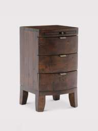 Barker and Stonehouse Navajos Reclaimed Wood 3 Drawer Bedside Table in Reclaimed Wood/Chestnut Finish - thumbnail 2
