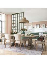 Barker and Stonehouse Otto Dining Chair in Neutral, Linen - thumbnail 2