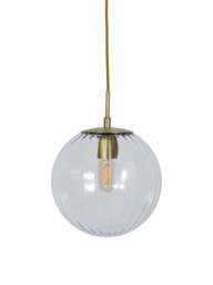 Heal's Nicholson Optic Glass Globe Pendant in Neutral, Size 25cm