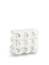POLSPOTTEN Bubble Glass Vase Small in White