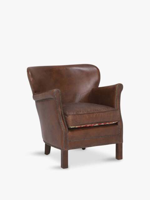 Barker and Stonehouse Cavendish Armchair, Vintage Cigar in Brown Leather - image 1