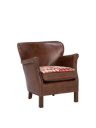 Barker and Stonehouse Cavendish Armchair, Vintage Cigar in Brown Leather - thumbnail 3