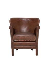 Barker and Stonehouse Cavendish Armchair, Vintage Cigar in Brown Leather - thumbnail 2