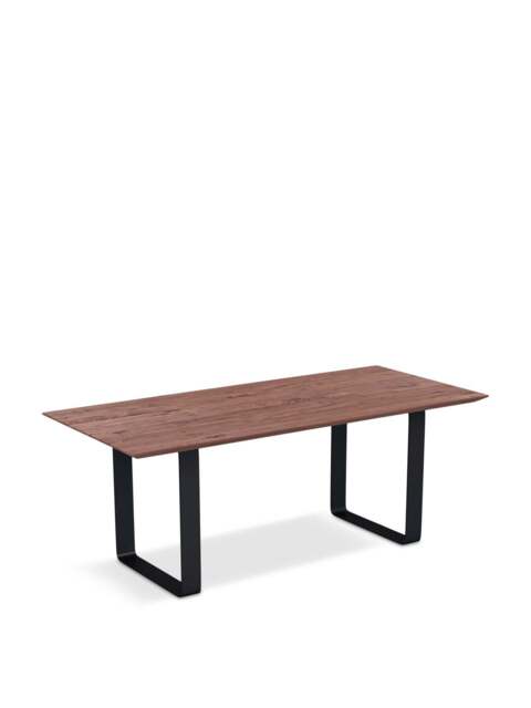 Heal's Prague Table Walnut Straight Edge in Brown, Size 200x100x76