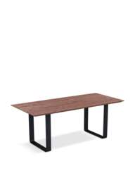 Heal's Prague Table Walnut Straight Edge in Brown, Size 200x100x76