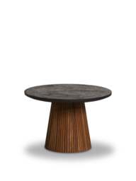 Barker and Stonehouse Trinidad Reclaimed Teak Wood Medium Round Coffee Table in Brown