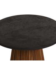 Barker and Stonehouse Trinidad Reclaimed Teak Wood Medium Round Coffee Table in Brown - thumbnail 5